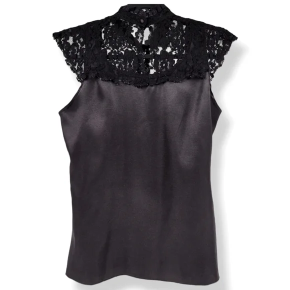 RARE VINTAGE Y2K MORBID Gothic Lace Blouse Black - Picture 7 of 14